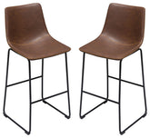 Theo 2 Bar Height Chairs, Chocolate By Diamond Sofa